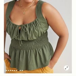 Smocked Peplum TankEri